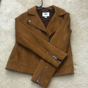 NWOT fitted suede Moto jacket